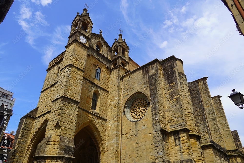 Fototapeta premium The church of Saint Vincent, or San Vicente in the old town of San Sebastian, Spain