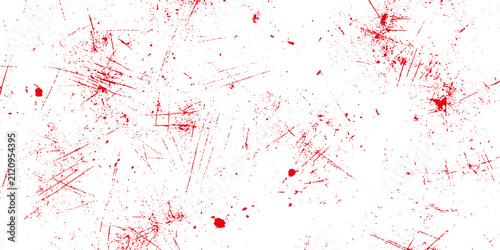 Foto Red streaks and splatters on a white background suggest an abstract representation of a wound or injury, evoking a sense of distress or danger