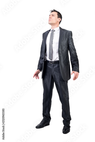 Cuadro en lienzo Honest man in formal suit, transparent background
