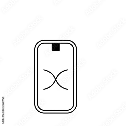 Smartphone icon with X symbol