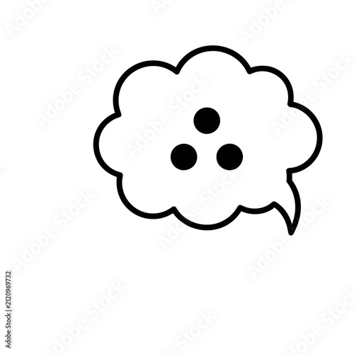 Speech bubble with three dots