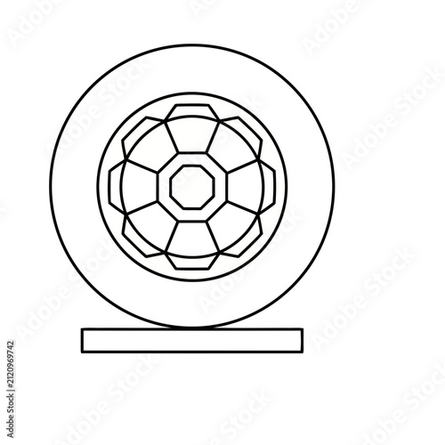 Stylized Car Wheel Icon