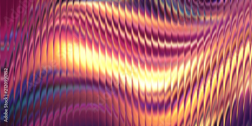 Abstract Holographic Waves with Vertical Glass Refraction Background