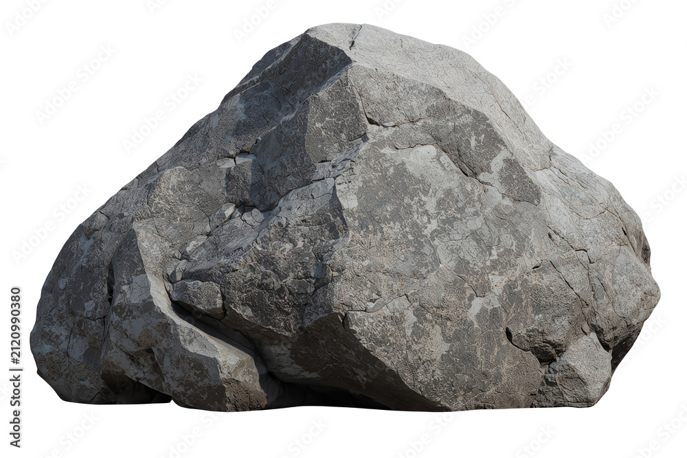 Obraz premium Large rugged dark gray natural boulder