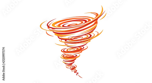 Abstract Tornado Swirl Vortex Illustration