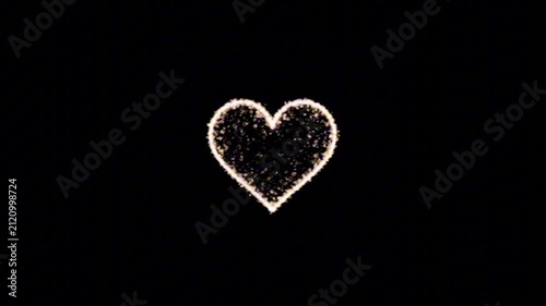 Luminous and sparkling heart symbol, shimmering with radiant particles against a dark, dramatic background, embodying deep emotions, love, and affection for romantic concepts 4K