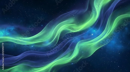 Abstract aurora lights swirls cosmic nebula background