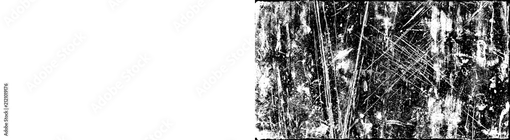 Obraz premium Grunge Concrete Wall Scratched Texture Effect Abstract Black and White Overlay Png