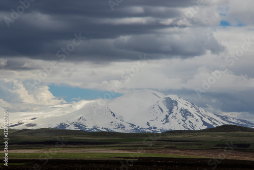 Scenic Grasslands and Snow-Capped Mountains in Javakheti, Georgia