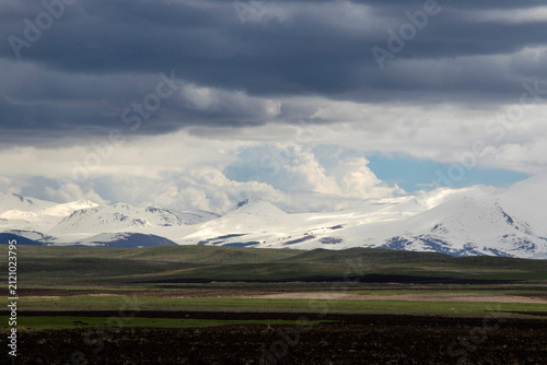 Scenic Grasslands and Snow-Capped Mountains in Javakheti, Georgia
