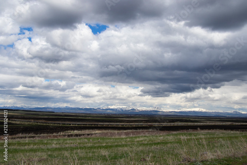 Scenic Grasslands and Snow-Capped Mountains in Javakheti, Georgia