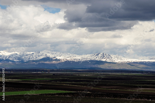 Scenic Grasslands and Snow-Capped Mountains in Javakheti, Georgia