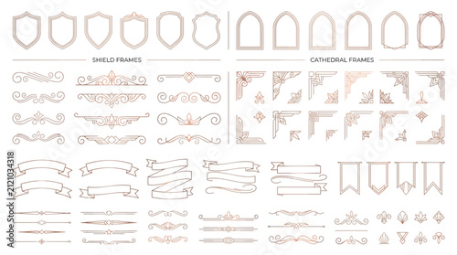 Decorative Frames, Borders, and Ornaments Collection - Vintage Style