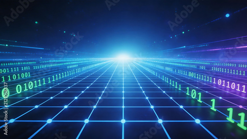 Digital grid with binary code