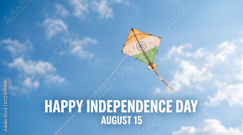 Indian tricolor kite flying for Independence Day August 15