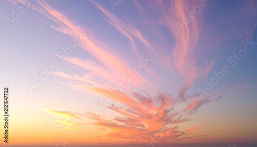 Serene Sunrise or Sunset Sky with Pastel Colors
