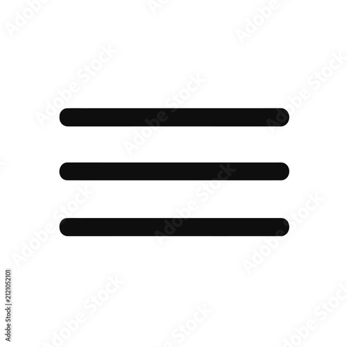 Hamburger Menu Icon for Web and Mobile App Interface Design