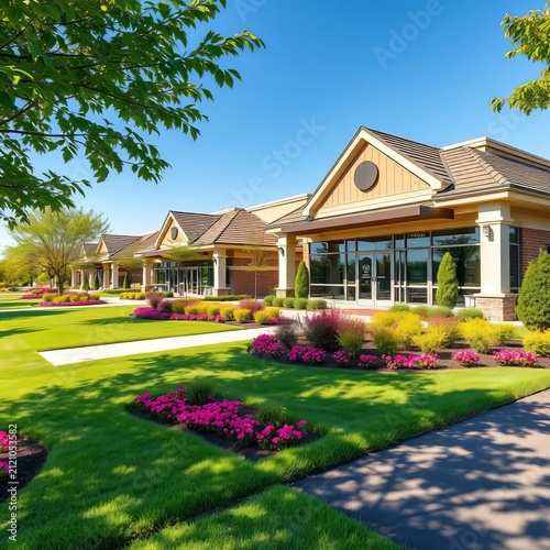 Commercial property with a well-manicured lawn and landscape, ||commercial, services