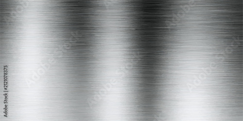 Bild auf Leinwand Brushed metal texture background with reflections and streaks of light, perfect for industrial or technological applications