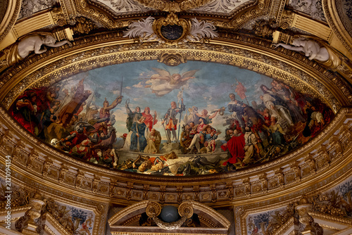 фотографія A fresco painted inside the Senate building in Paris, France, depicting an allegorical scene adorned with majestic gilding