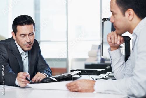 фотографія People, lawyer and reading in office with document, case file and witness statement for legal trial