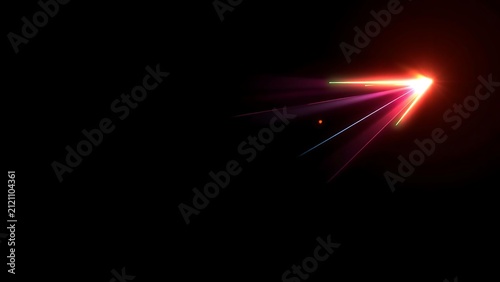 A Colorful Arrow Light Beams The Center