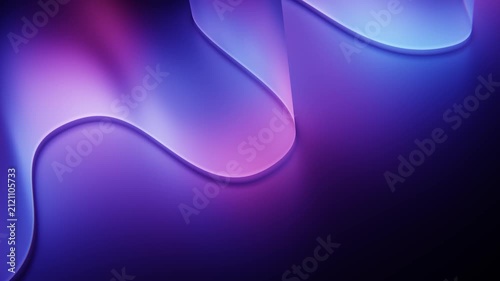 Glowing gradient waves with soft translucent layers loop background