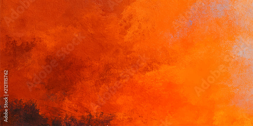 Canvastavla An abstract explosion of fiery orange and deep red hues creates a dynamic and energetic visual, evoking a sense of intense emotion and raw power