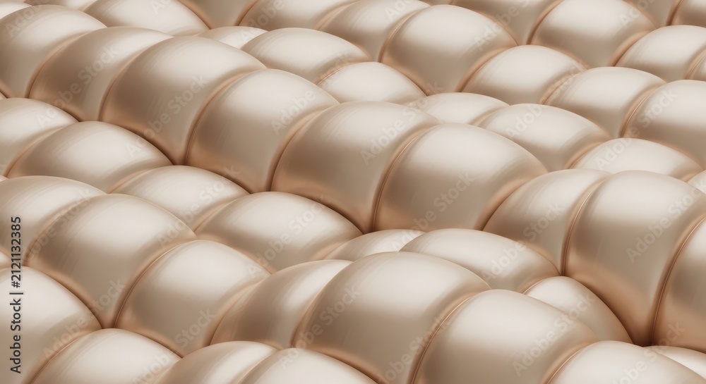 Obraz premium Close up of soft beige tufted fabric surface