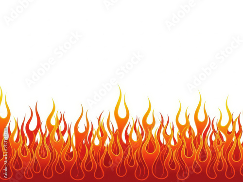 A Vibrant Stylized Illustration of Raging Red and Orange Flame Pattern Elements