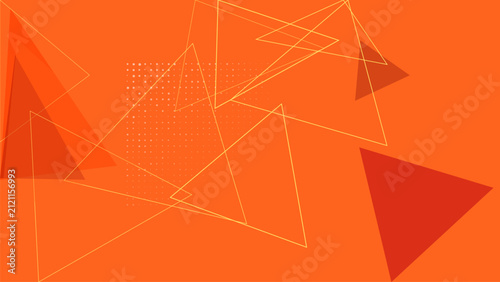 Geometric Triangle Pattern With Gradient Orange Background