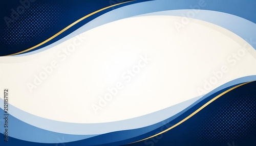 Modern design business banner template blue and yellow abstract wavy background