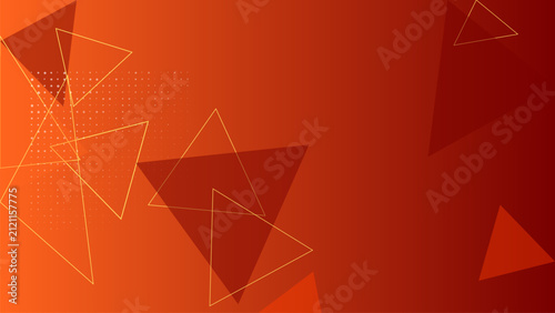 Triangular geometric pattern with gradient orange and yellow tones