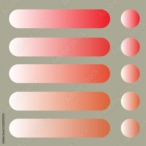 Red Gradient color Pallete set elements