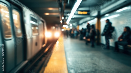 Subway station blurred