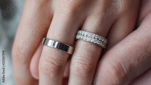 Wedding rings hands