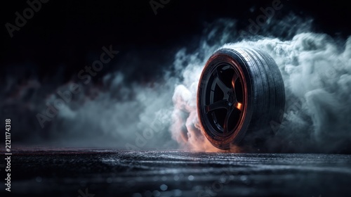 Tire smoke effect