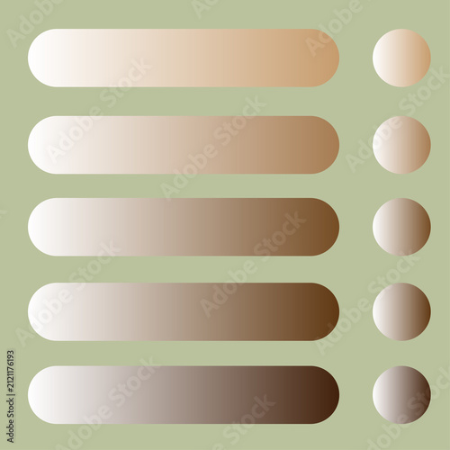 Dark Chocolate Gradient color Pallete set elements