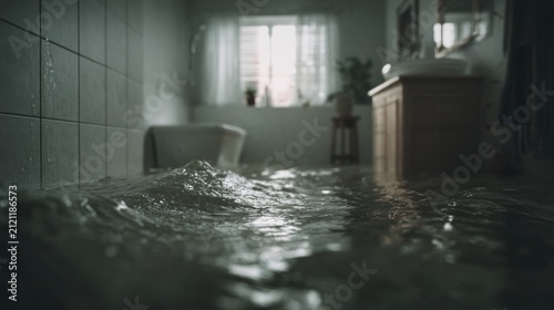 Flooded bathroom