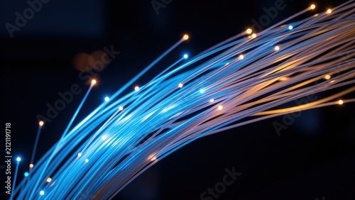 Fiber Optic Cable Abstract Background High Speed Data Transmission