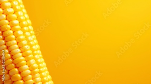 An ultra detailed commercial macro texture background of golden sweet corn kernels packed tightly in a natural grid
