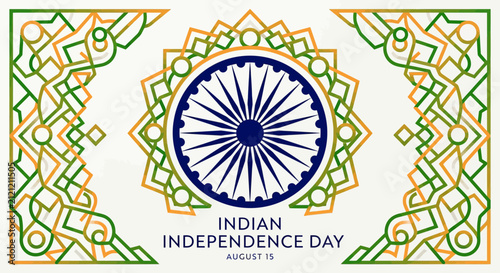 Indian Independence Day Ashok Chakra graphic design