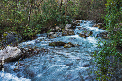 argentino torrent floowing along the trail which goes from the municipality of Orsomarso to the Castel San Noceto pass