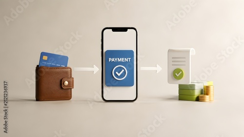 Mobile payment transaction process from digital wallet to receipt.