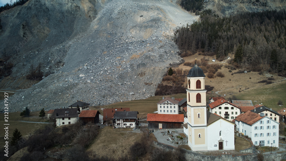Obraz na plátně Brienz_Rockfall