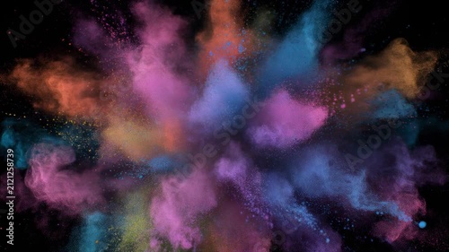 Colorful abstract light burst animation loop