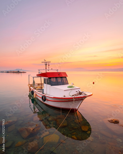 Ayvalik Town coastline view in Turkey