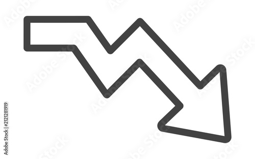 Minimal Downward Arrow Vector Icon