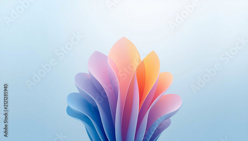 colorful flower on blue background