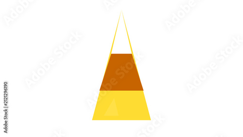 Bild auf Leinwand Halloween themed witch hat with orange and yellow gradient, isolated on transpar